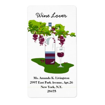 Chic Wine Label_wine Lover Label by GiftMePlease at Zazzle