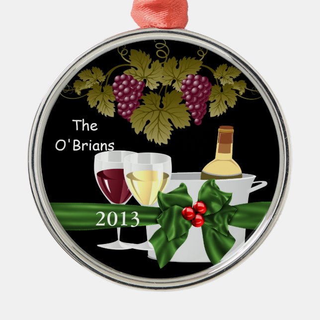 CHIC WINE LOVERS 2013 ORNAMENT PERSONALIZED (Front)