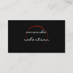 Chic Wine Stain Business Card