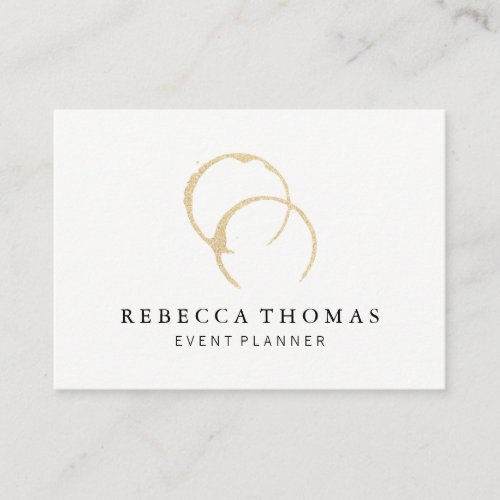 Chic Wine Stain Business Card