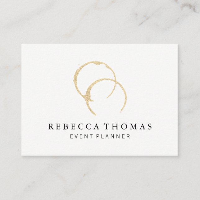 Chic Wine Stain Business Card (Front)