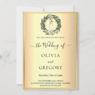 Chic winter wedding invitation