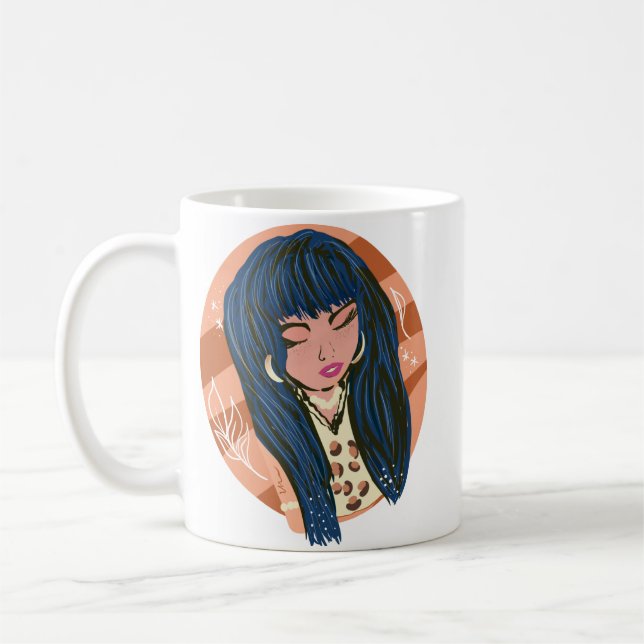Chic Woman Beauty Fashionista Blogger Planner Coffee Mug (Left)
