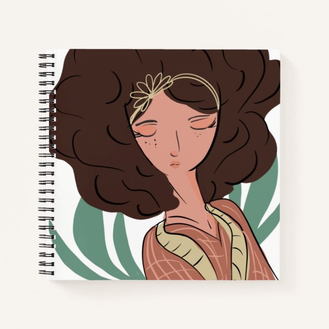 Chic Woman Plant Lover Blogger   Notebook (Front)