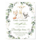 Chic Woodland Animals Greenery Time Capsule