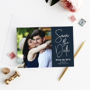 Chic Writing EDITABLE COLOR Save The Date Card