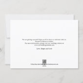 Chic Writing EDITABLE COLOR Save The Date Card (Back)