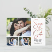 Chic Writing EDITABLE COLOR Save The Date Card (Standing Front)