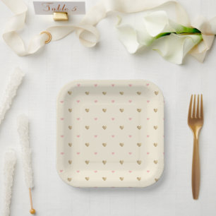 Chic Yellow Baby Shower Paper Plates