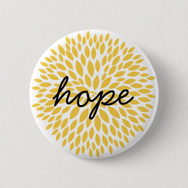 Chic Yellow Floral Button (Front)