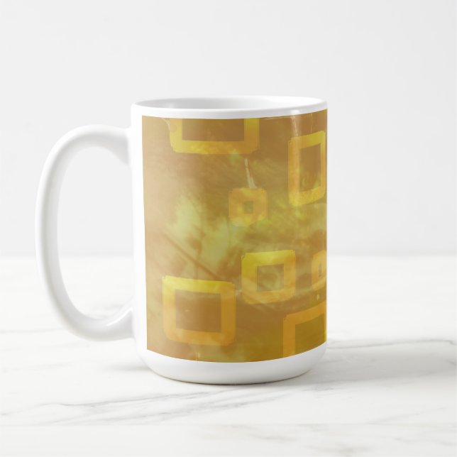 Chic Yellow Geometric Coffee Mug (Left)