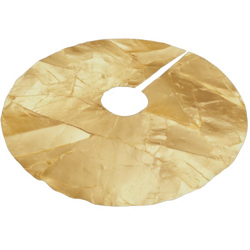 Chic Yellow Gold Glam  Brushed Polyester Tree Skirt