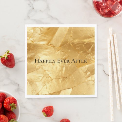 Chic Yellow Gold Glam Wedding Napkins