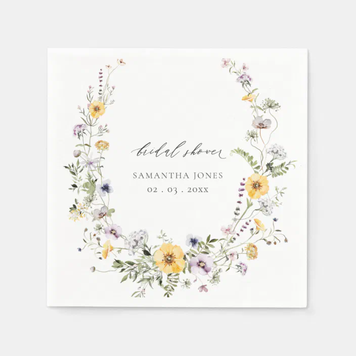 Mason Jar Wildflower Wood Baby Shower Wedding Party Watercolor Folded Notes Blank Inside Bridal Shower Thank You Card Birthday
