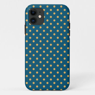Chic Yellow on Teal Polka Dot iPhone 5/5s Case