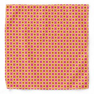 Chic Yellow Pink Polka Dot Bandana