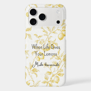 Chic Yellow White Lemons iPhone 17 Pro Max Case