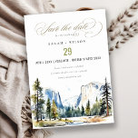 Chic Yosemite National Park CA Watercolor Wedding Save The Date<br><div class="desc">If you need any further customization please feel free to email me on yellowfebstudio@gmail.com. or message via Zazzle.</div>