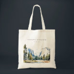 Chic Yosemite National Park CA Watercolor Wedding Tote Bag<br><div class="desc">If you need any further customization please feel free to email me on yellowfebstudio@gmail.com. or message via Zazzle.</div>