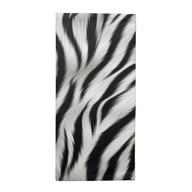 Chic Zebra Animal Print Wedding Cloth Napkin (Half Fold)