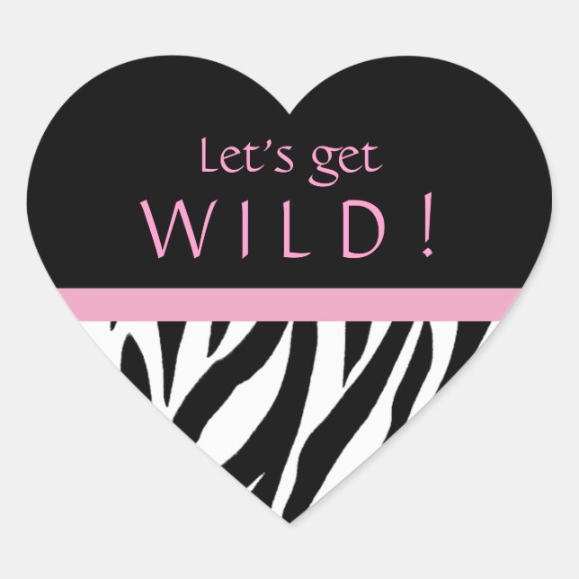 Chic Zebra Birthday Stickers (Front)