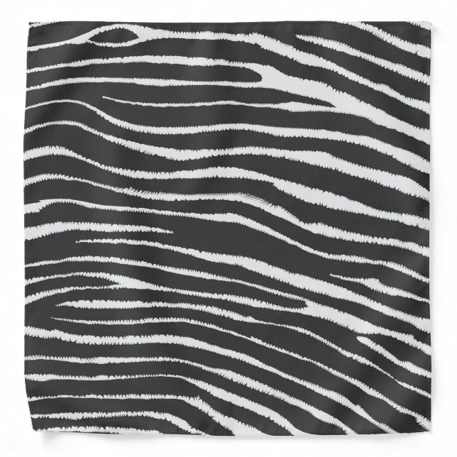 Chic Zebra Print Bandana (Front)