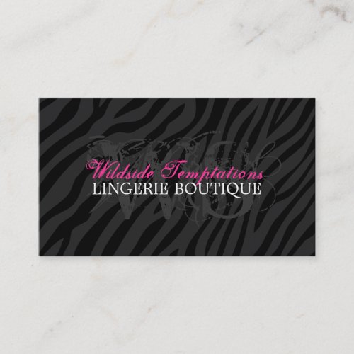 Chic Zebra Print Business Card Template