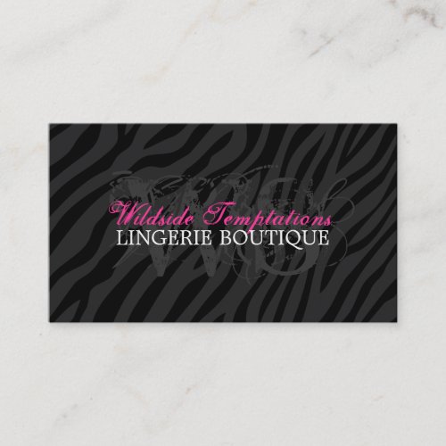 Chic Zebra Print Business Card Template