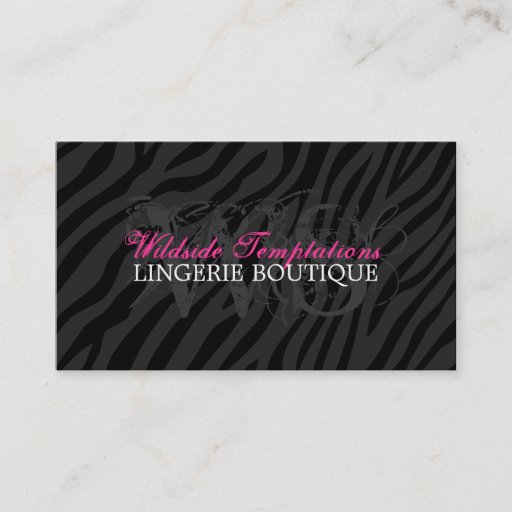 Customizable Chic Zebra Print Business Card Template