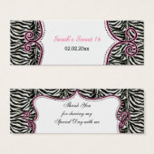 Chic Zebra Print Pink Personalized Gift Tags (Front & Back)