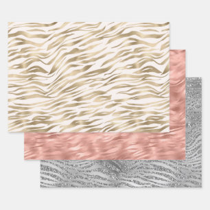 Chic Zebra Print Wrapping Paper Sheets