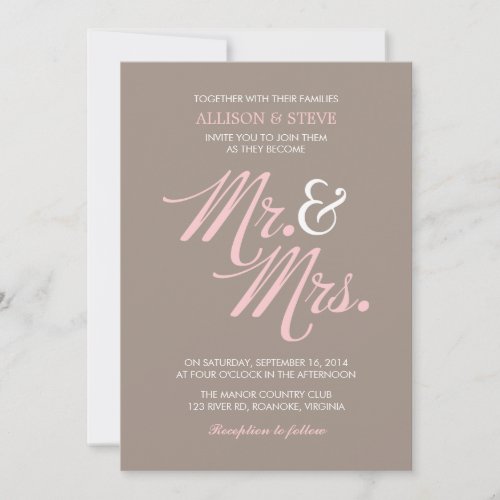 Chic Zigzags Pattern Wedding Invitations