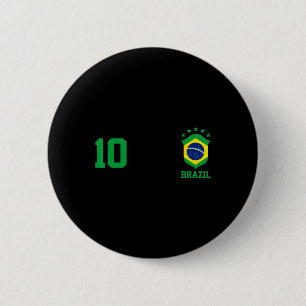 Chica Brazil Flag Brazilian Pride Soccer Jersey No Button
