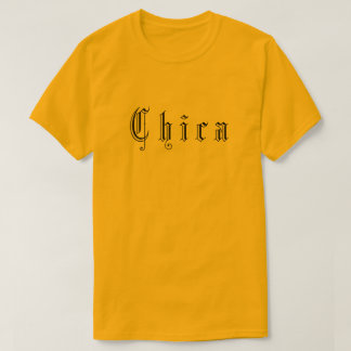 Chica Gothic Blackletter Movie Slogan T-Shirt