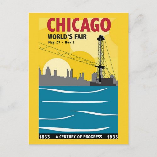 Chicago 1933 Worlds Fair Vintage Postcard