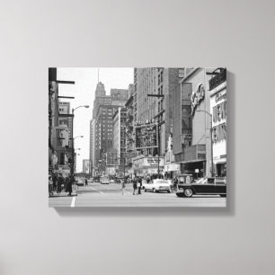Chicago 1960's Randolph St Oriental Theater Photo Canvas Print