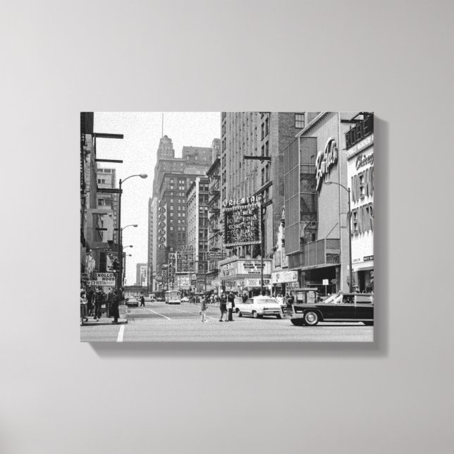 Chicago 1960's Randolph St Oriental Theater Photo Canvas Print (Front)