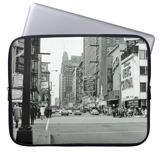Chicago 1960's Randolph Street Oriental Theater Laptop Sleeve (Front)