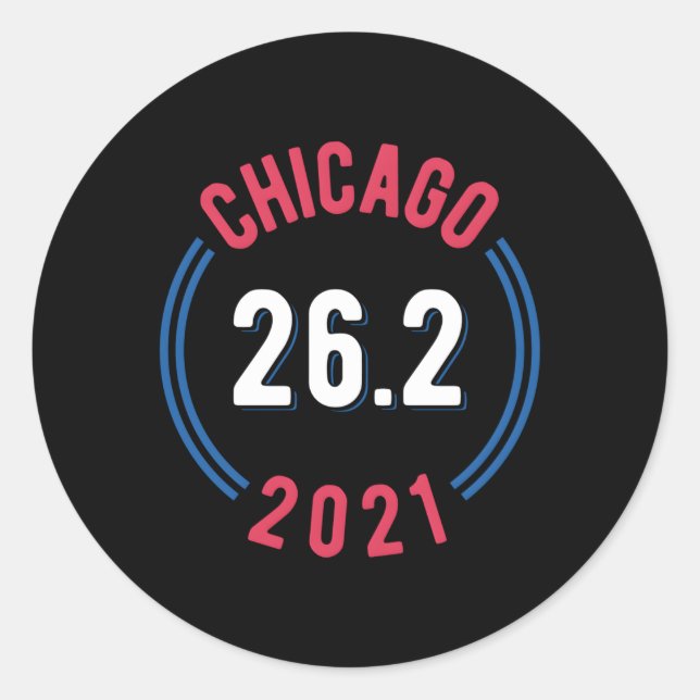 Chicago 2021 Marathon 262 Classic Round Sticker (Front)