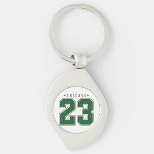 Chicago 23 Varsity Number Keychain