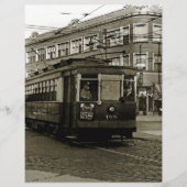 CHICAGO 63RD AND WESTERN 1952 TROLLEY ART SEPIA (Front)