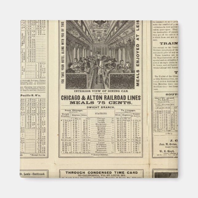 Chicago and Alton Railroad 2 Magnet (Front)