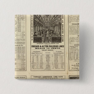 Chicago and Alton Railroad 2 Pinback Button