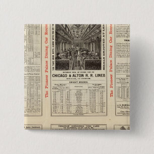 Chicago and Alton Railroad 3 Pinback Button