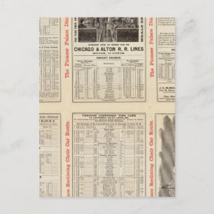 Chicago and Alton Railroad 3 Postcard