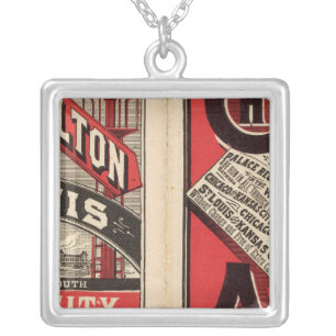 Chicago and Alton Railroad Silver Plated Necklace