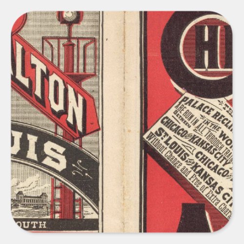 Chicago and Alton Railroad Square Sticker