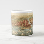 Chicago Antique Map, LaSalle Street and River Large Coffee Mug