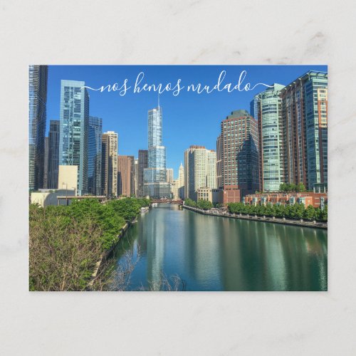 Chicago Anuncio de Mudanza Postcard