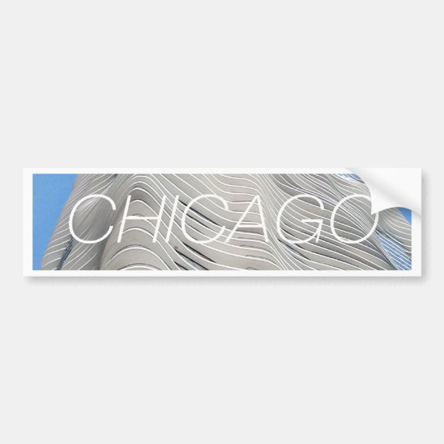 Chicago Aqua Tower Bumper Sticker (Front)